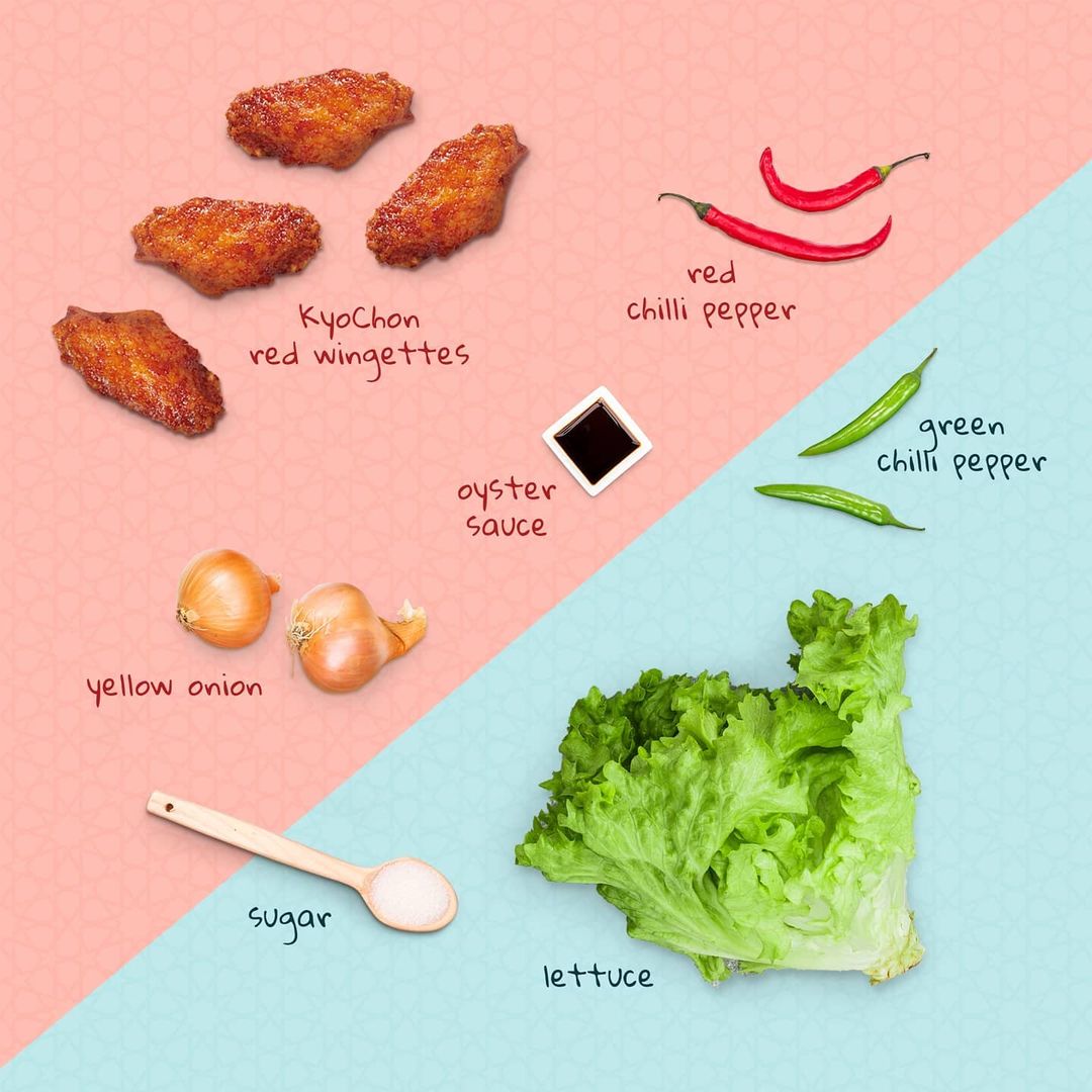 KyoChon red pepper lettuce wrap